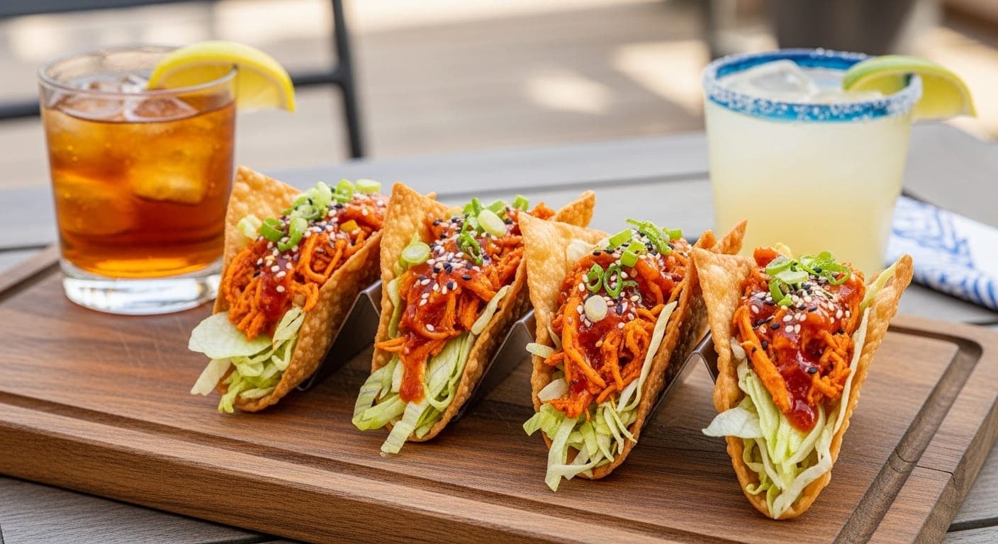Chicken Wonton Tacos