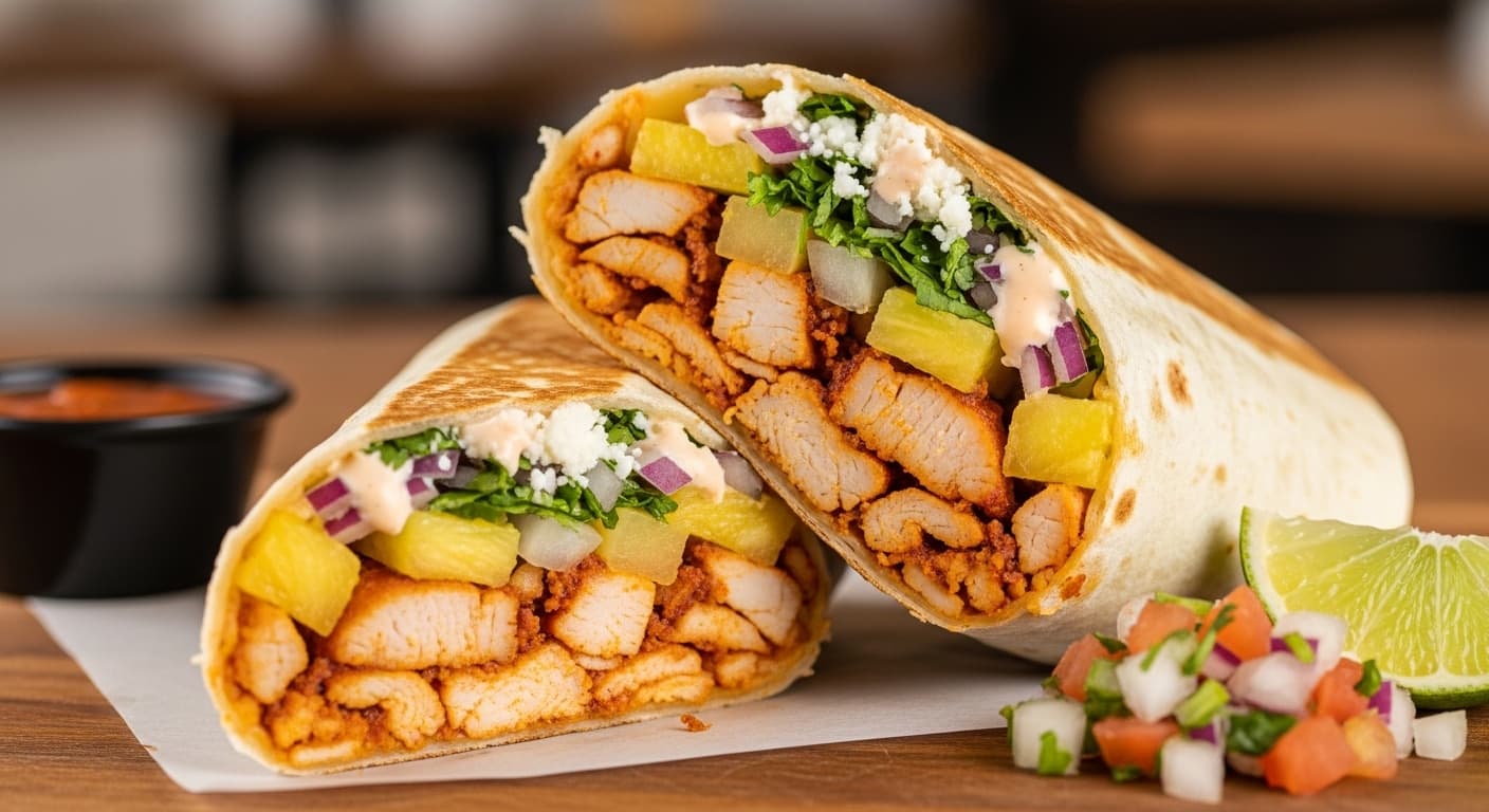 Chicken al Pastor Burrito