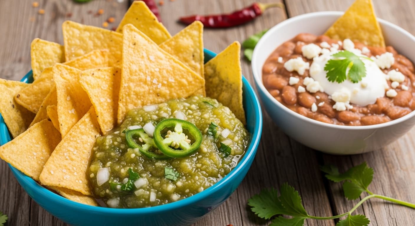 Chips & Tomatillo Green Chili Salsa at Chipotle - $2.70