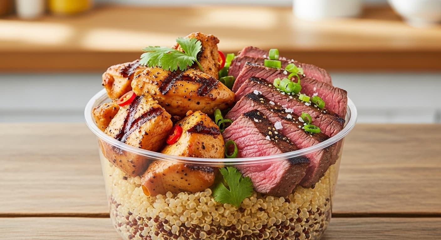 High Protein Cup (Chicken or Steak) at Chipotle - $7.75