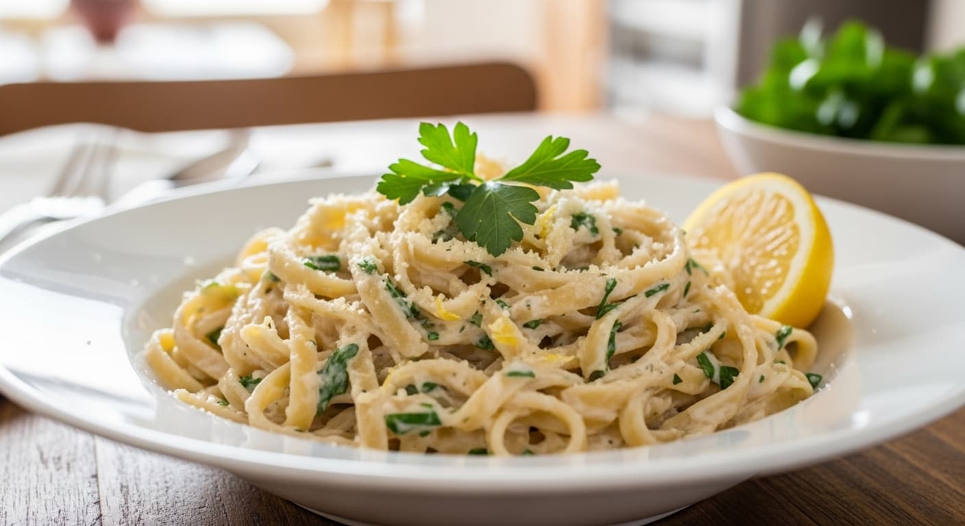 Fettuccine Alfredo (Lighter)