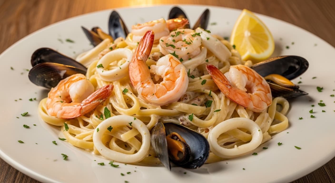 Seafood Alfredo