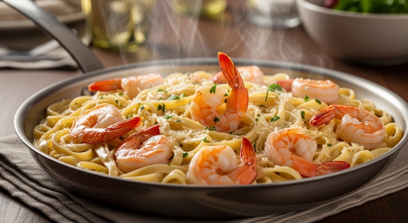 Shrimp Alfredo Family Pan
