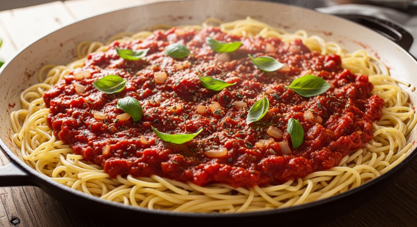 Spaghetti with Marinara Sauce Family Pan