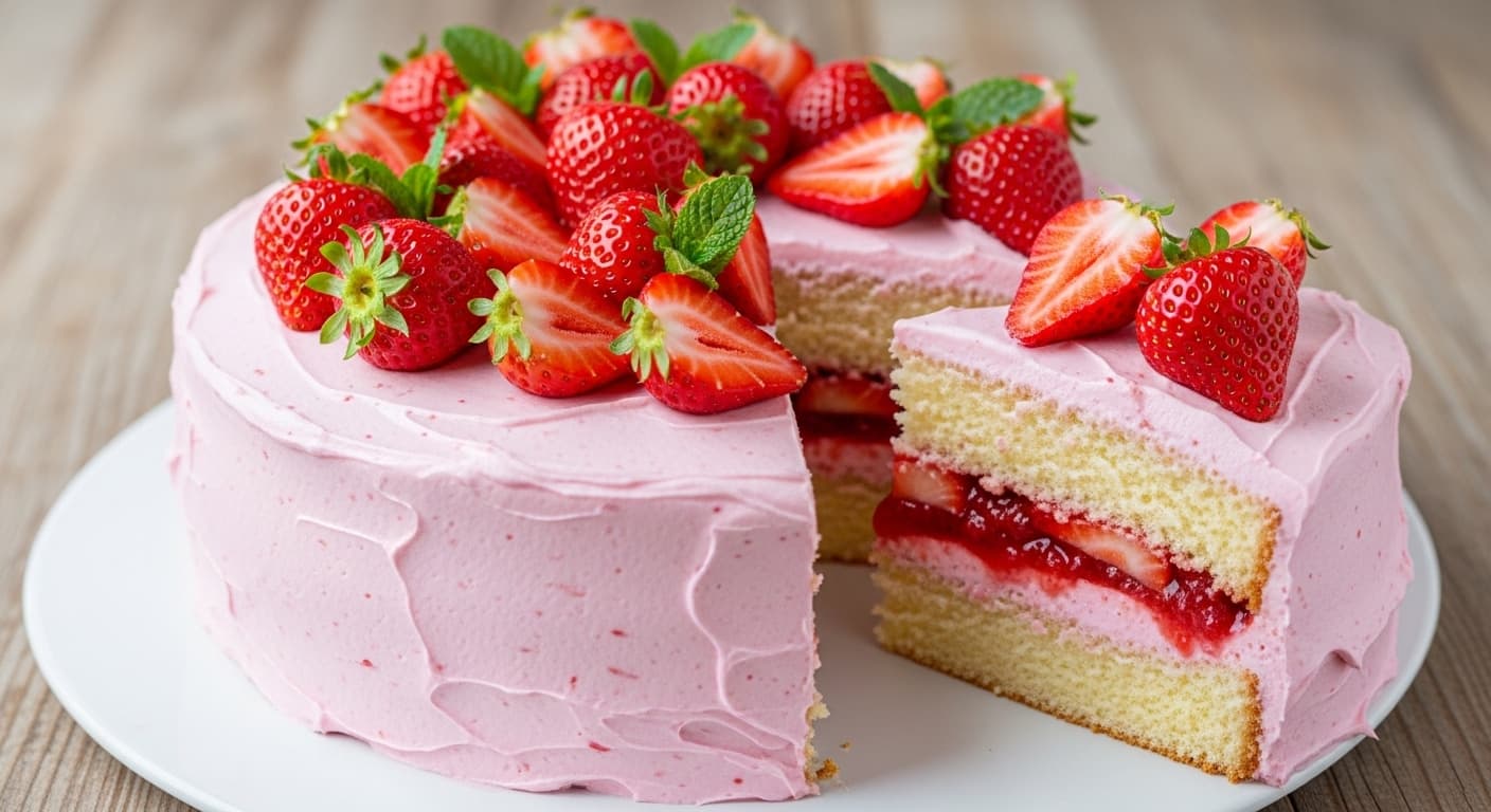 Strawberry Cream Cake