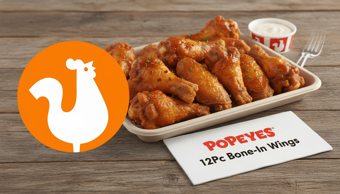 12Pc Bone-In Wings at Popeyes - $12.99