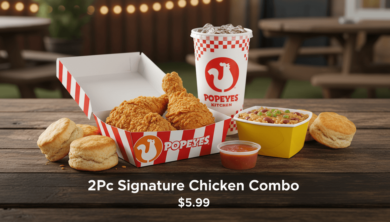2Pc Signature Chicken Combo at Popeyes - $8.49
