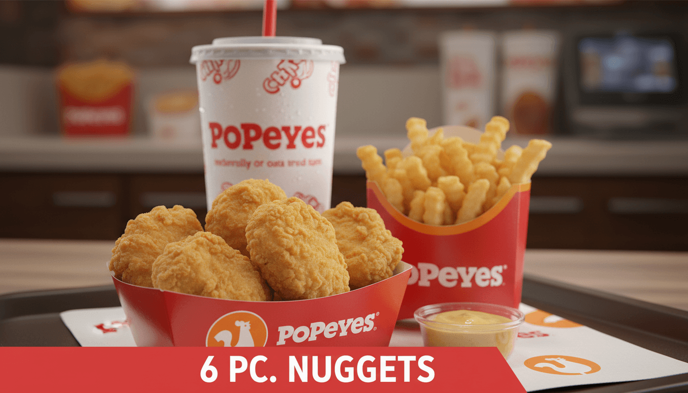 6Pc Nuggets at Popeyes - $4.49