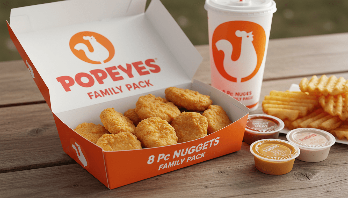 8Pc Nuggets Family Pack at Popeyes - $5.99
