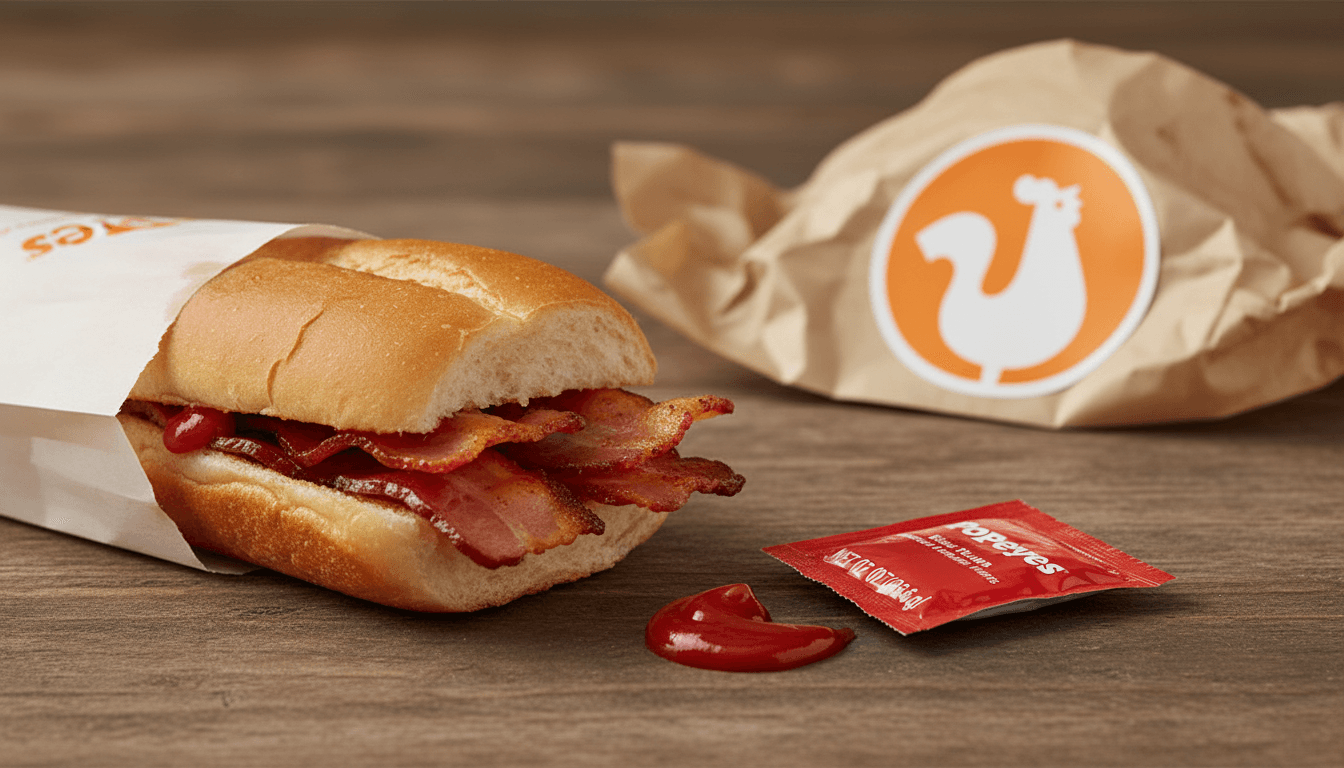 Bacon Roll with Ketchup