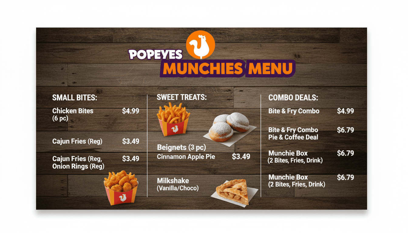 Munchies Menu at Popeyes - $3.99