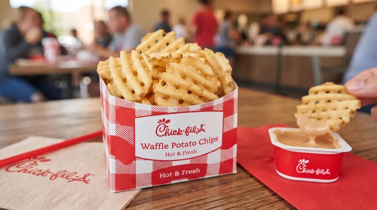 Original Waffle Potato Chips from the Chick-fil-A menu