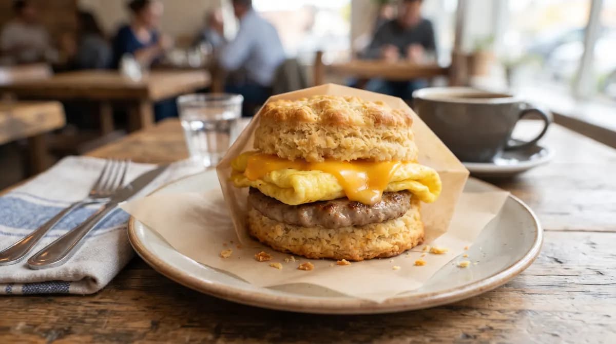 Sausage, Egg & Cheese Biscuit from the Chick-fil-A menu