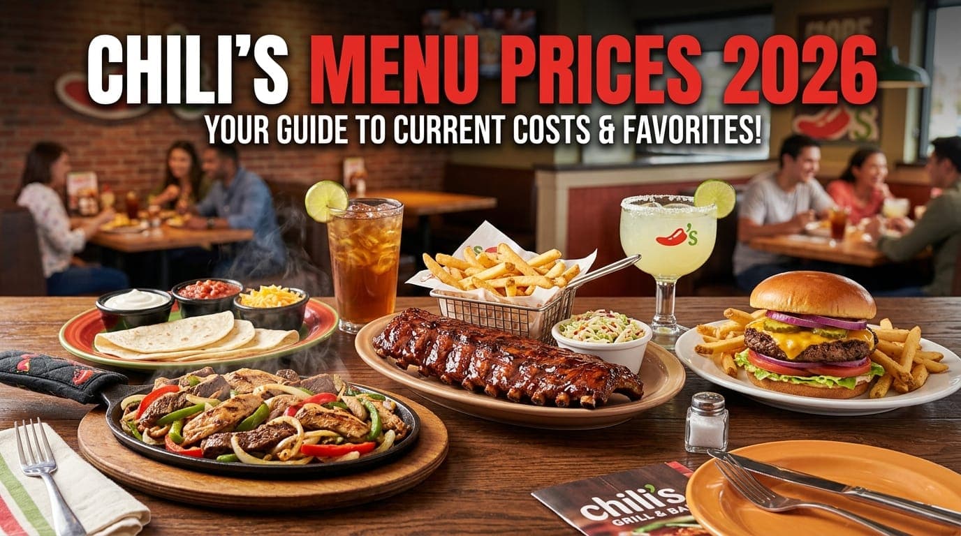 Chili's Menu Prices 2026: 3 For Me $10.99, Triple Dipper $15.99 & Full Guide
