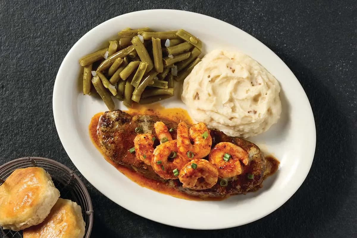 Big Easy Steak n' Shrimp at Cracker Barrel