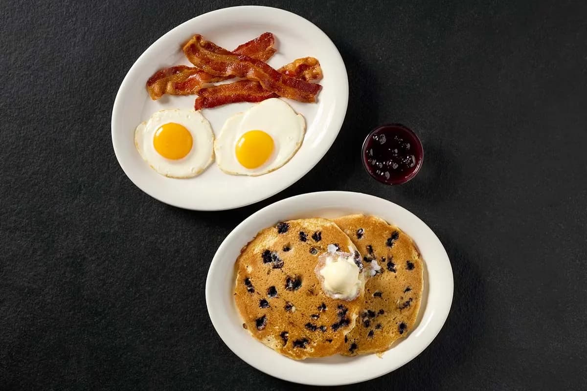 Wild Blueberry Pancake Plate at Cracker Barrel