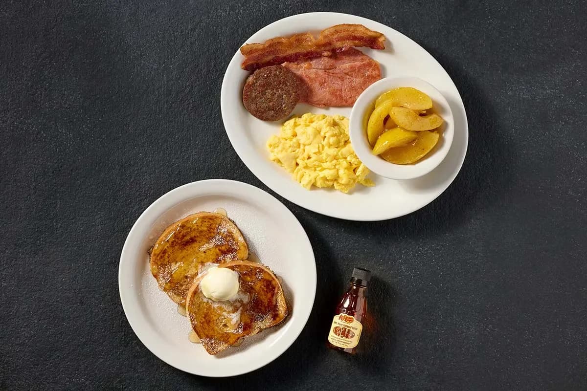 Grandma's Sampler French Toast Breakfast at Cracker Barrel
