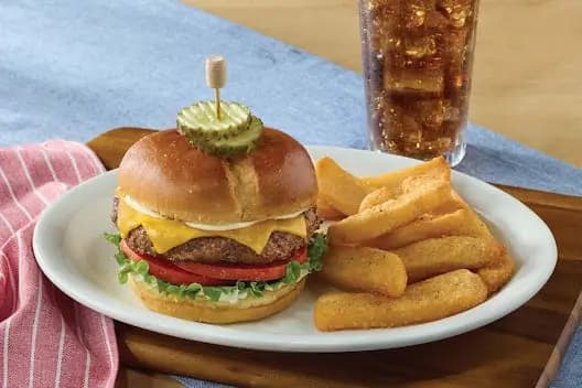 The Barrel Cheeseburger at Cracker Barrel