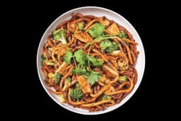 Noodles & Company Japanese Pan Noodle with Chicken - 37 grams of protein, 460 calories.