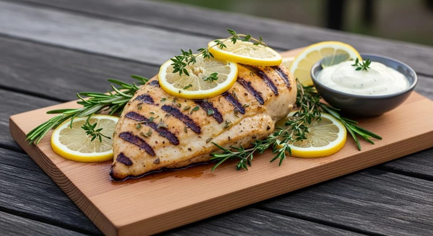 Cedar Grilled Lemon Chicken