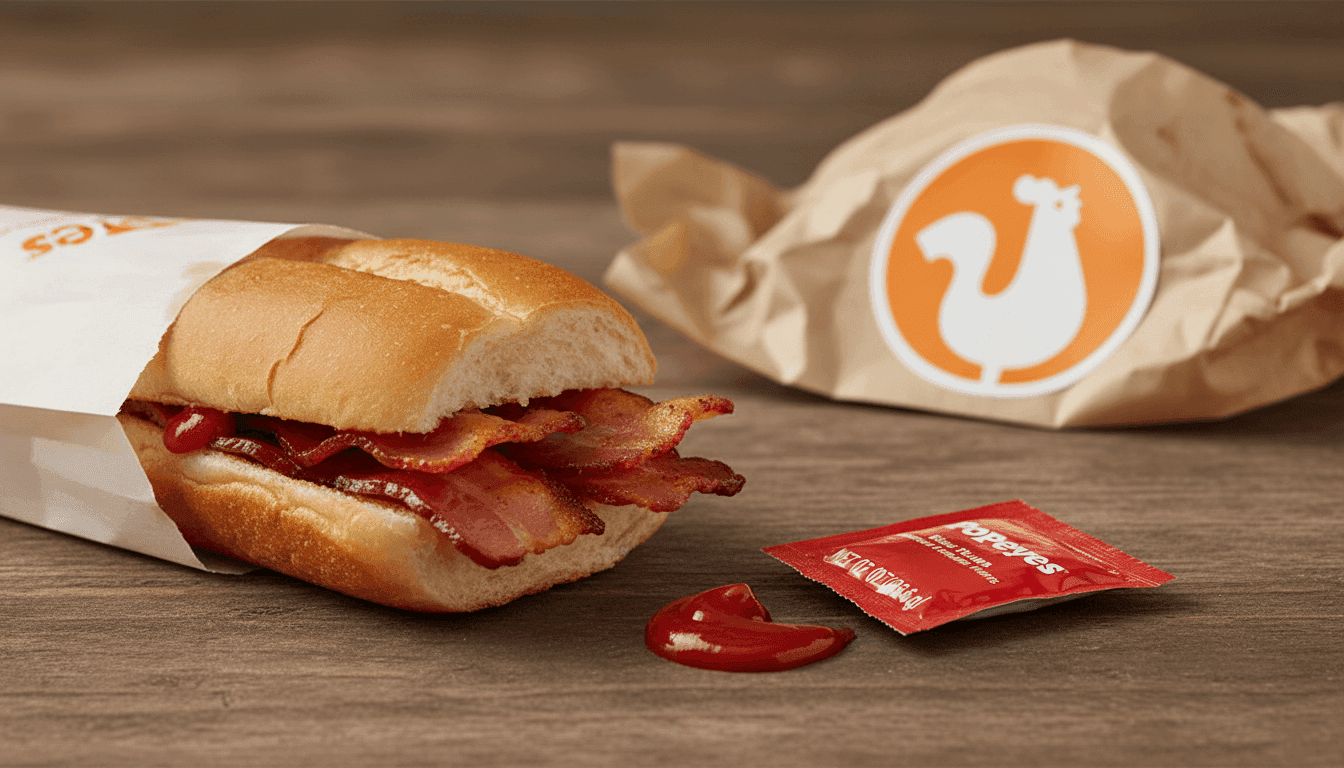 Bacon Roll with Ketchup