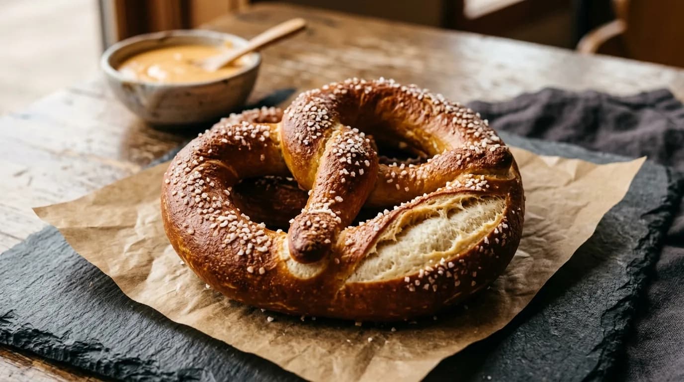 Pretzel with Cheese Sauce