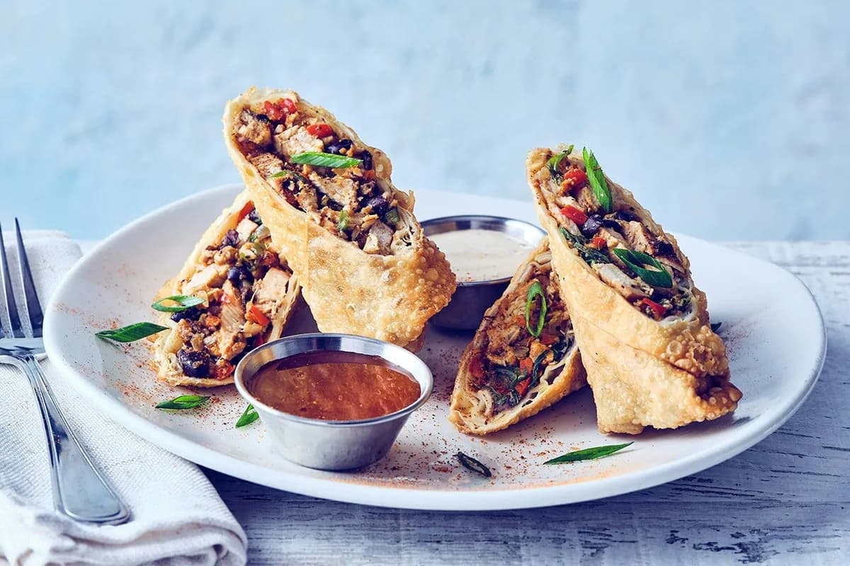 Blackened Chicken Egg Rolls