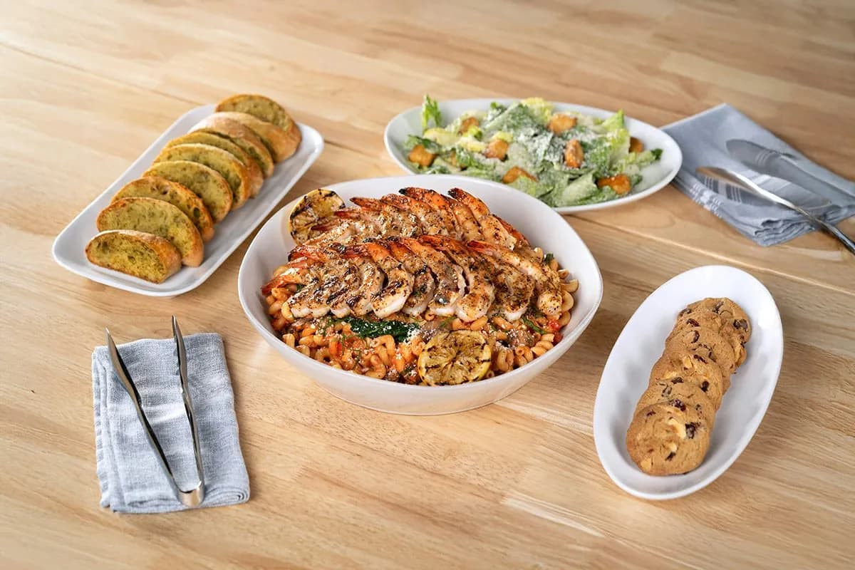 Family Bundle Creamy Tomato Cavatappi Pasta with Shrimp