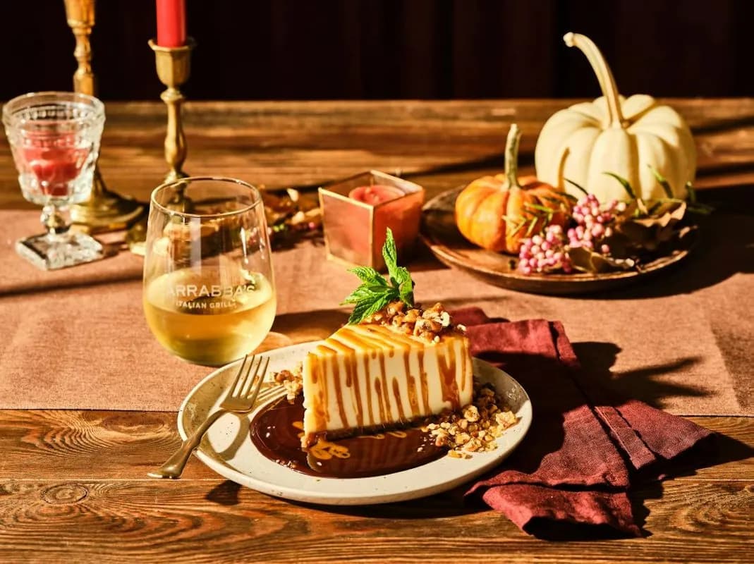 Cheesecake with Walnut Brittle