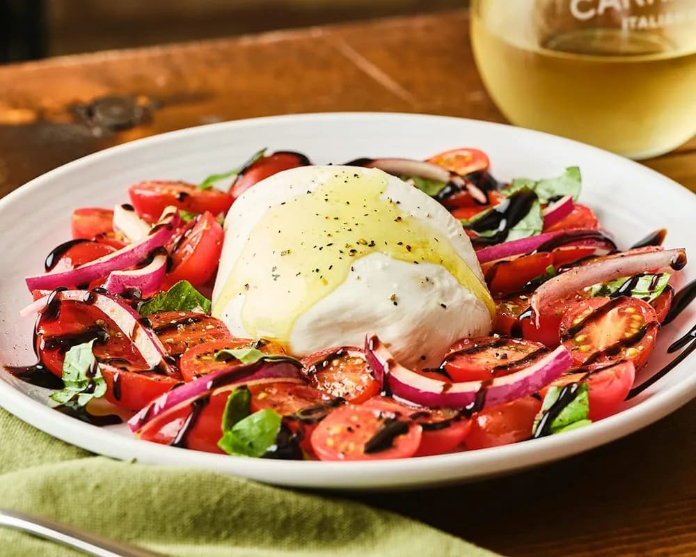 Tomato Caprese with Fresh Burrata