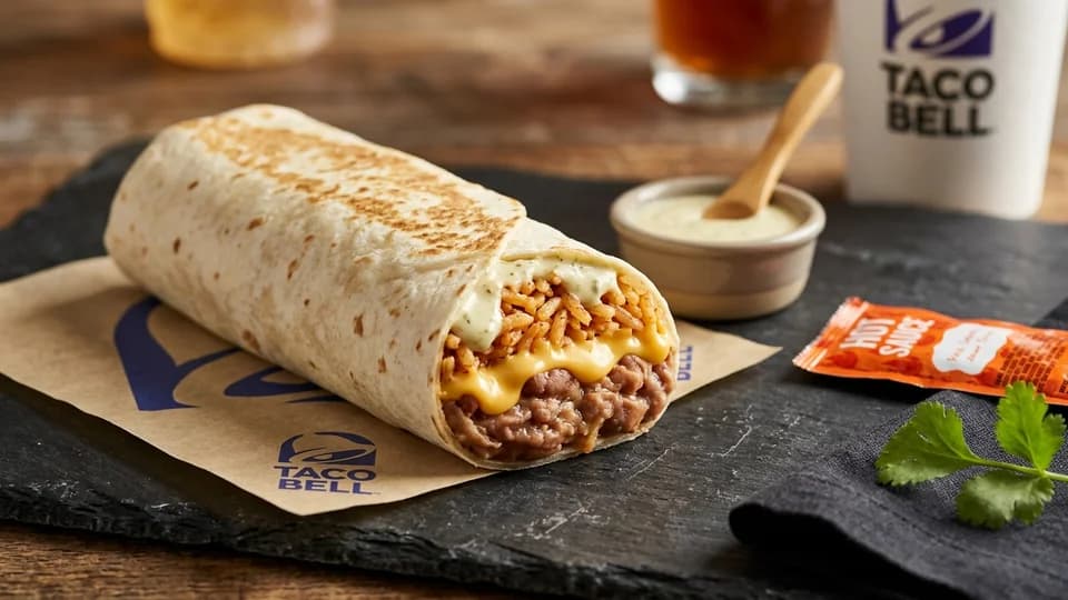 Cheesy Bean and Rice Burrito