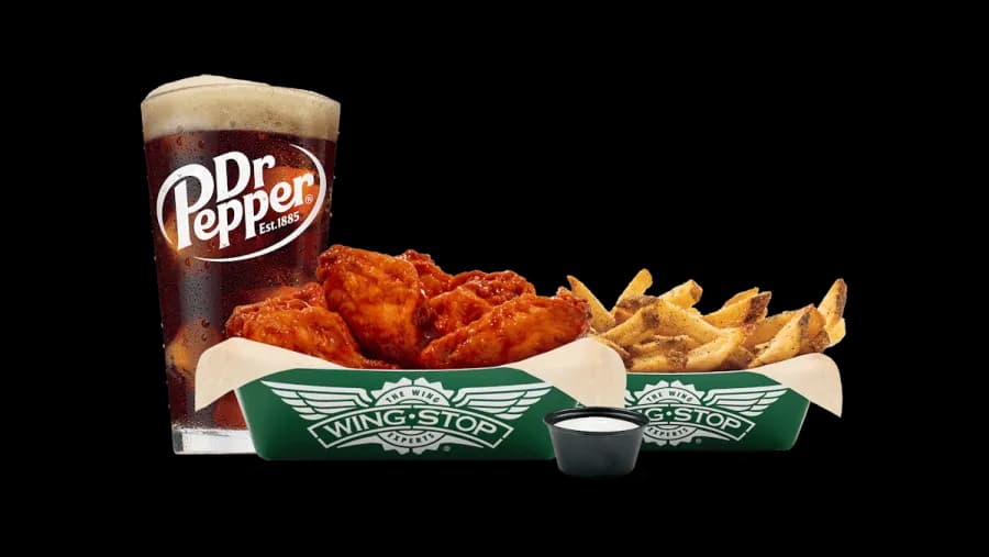 Wingstop 6 pc Wing Combo (Boneless) 2026 price $11.79